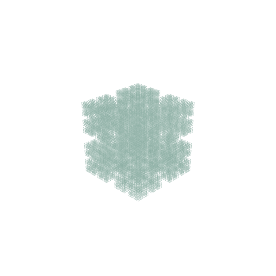 Recursive cubic hypergraph dust